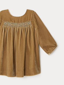 Girl | Félicie Smocked Dress | Beige