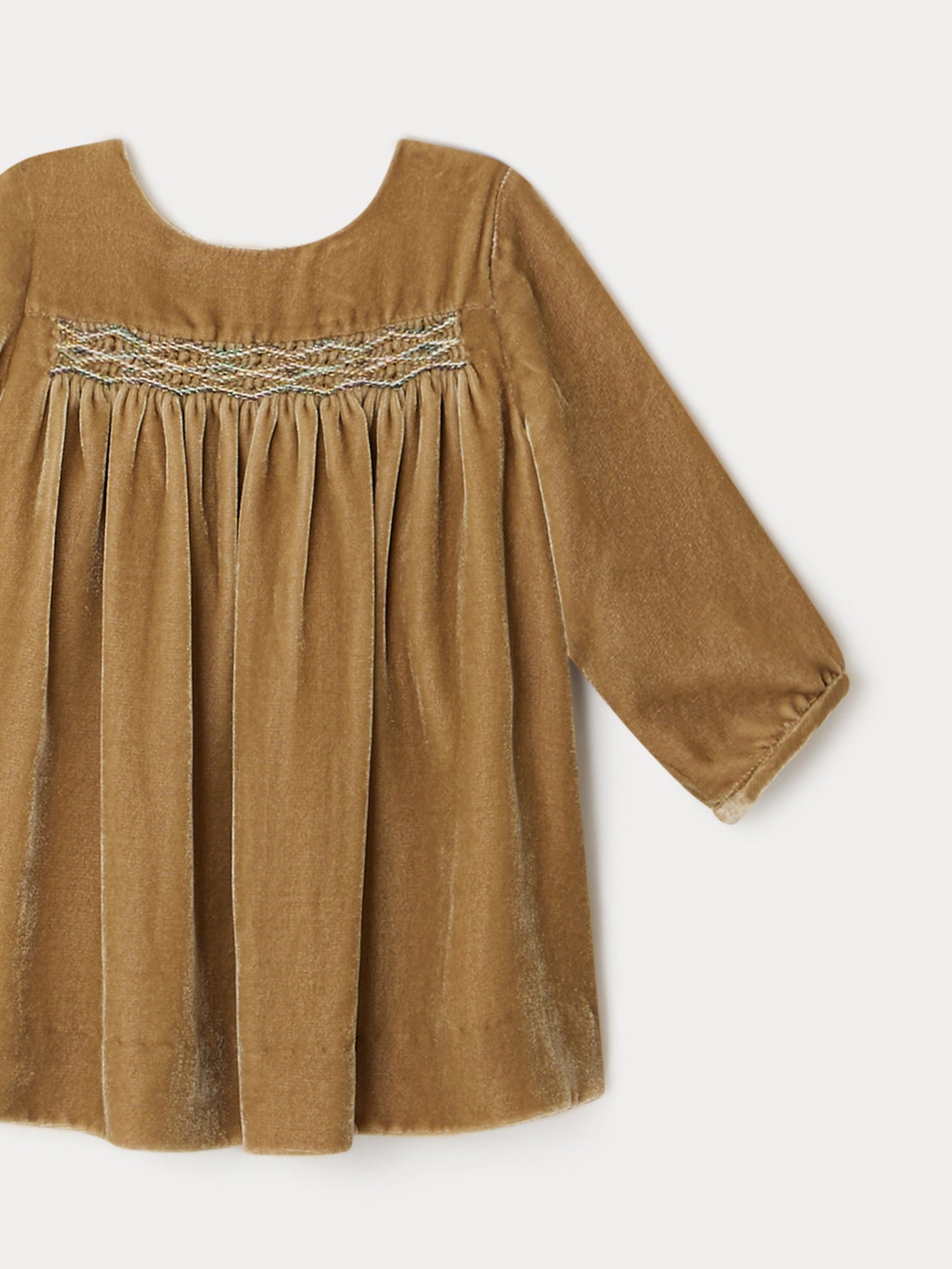 Girl | Félicie Smocked Dress | Beige