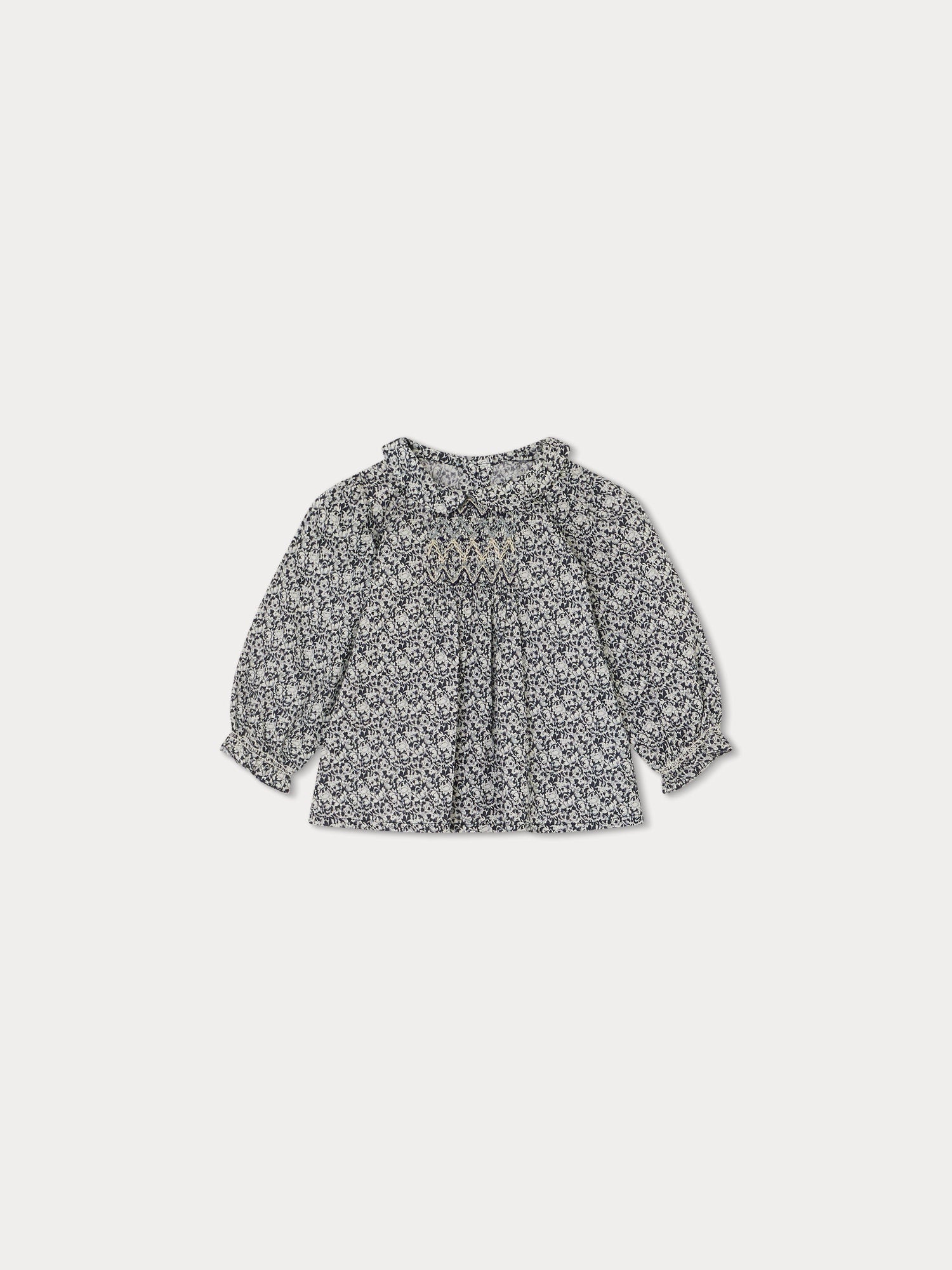 Girl | Julietti Smocked Blouse | Navy