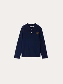 Boy | Darius Dark Blue Wool Sweater | Navy
