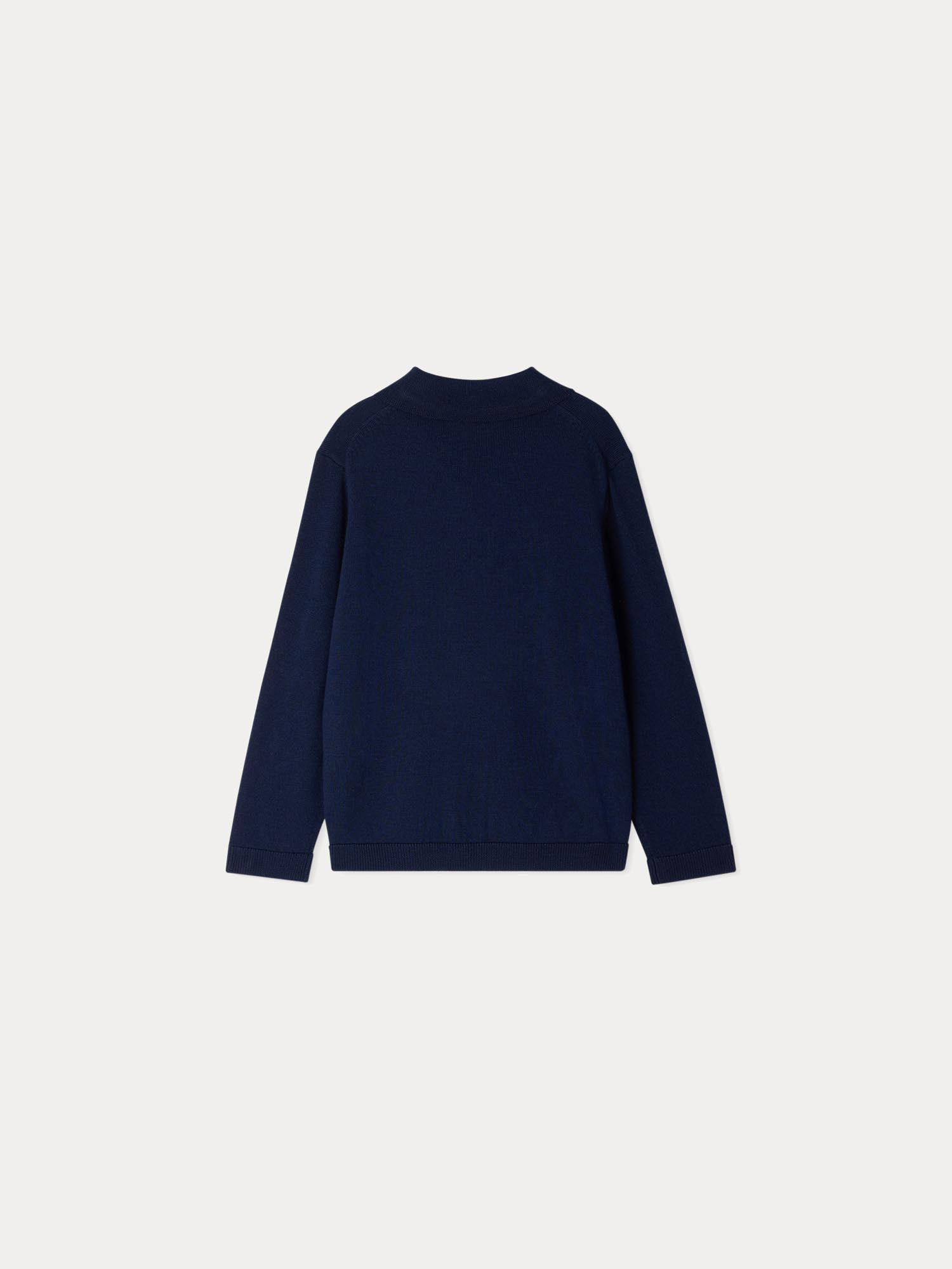 Boy | Darius Dark Blue Wool Sweater | Navy
