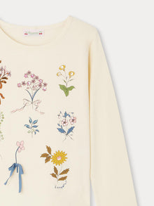 Girl | Tidjiane Long Sleeved Floral T Shirt | Chalk