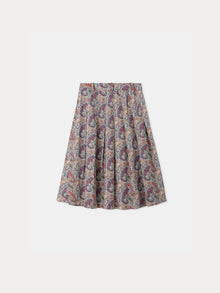 Women | Bonpoint X Vanessa Seward Glissade High Waisted Made With Liberty Fabric Skirt | Teal