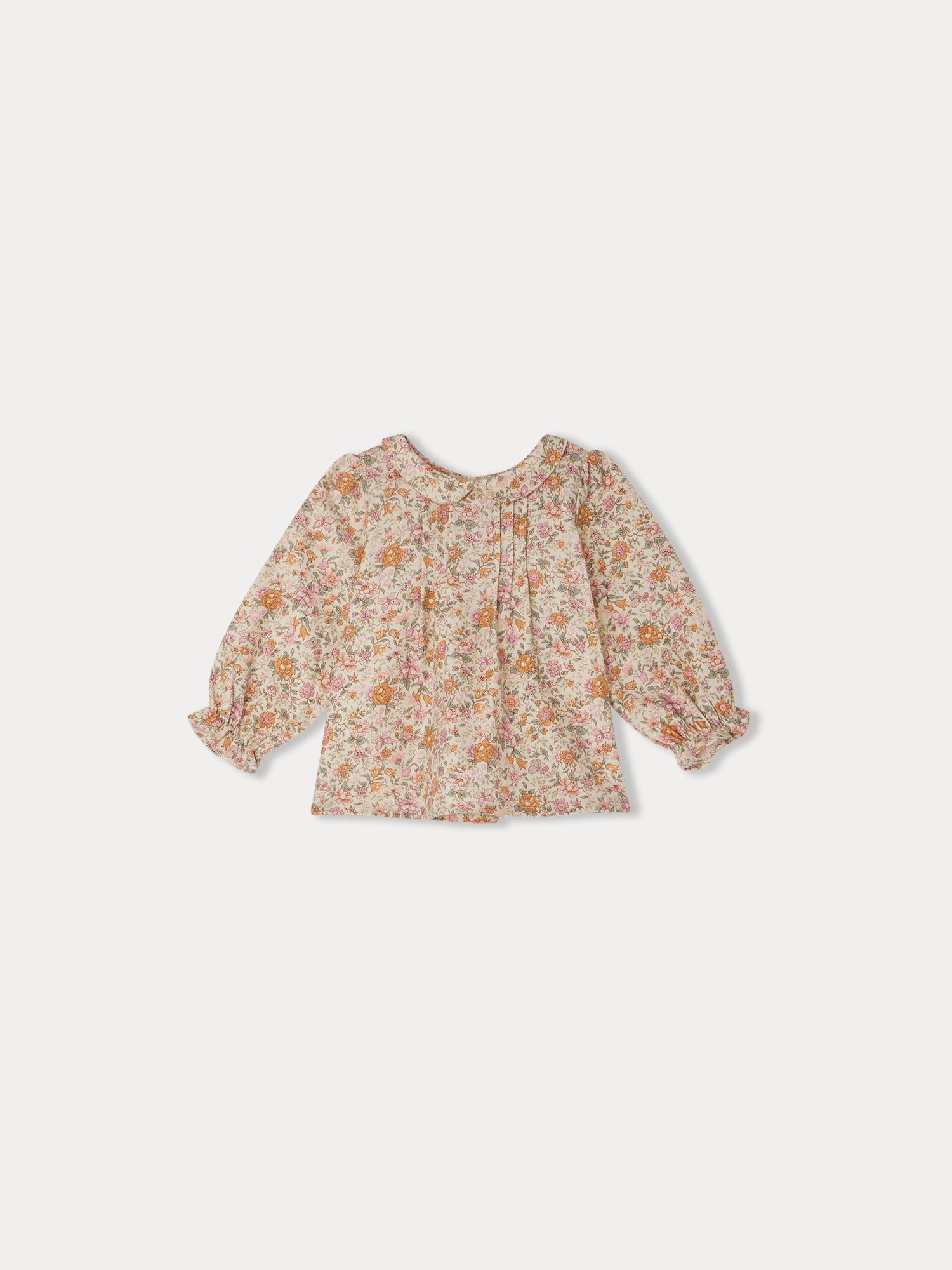 Girl | Tivoli Floral Liberty Fabric Blouse | Baby Pink