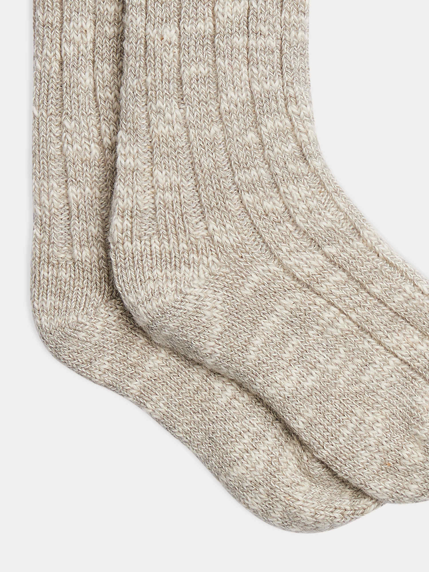 Girl | Bethine Wide Ribbed Socks | Heathered Gray