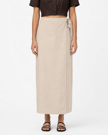 Womens | Maxi Wrap Skirt | Flax