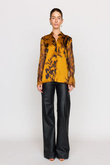 Sylvia Blouse | Gold Shadow Flower