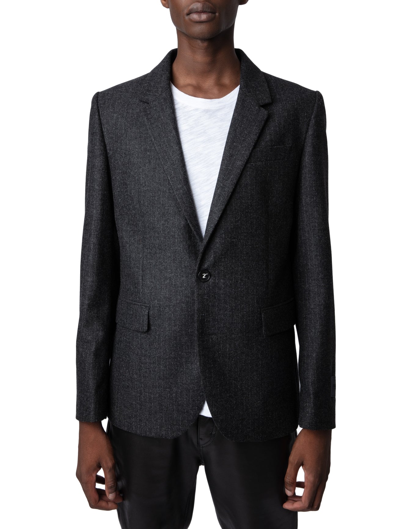 Men | Viks Wool Flannel Stripe | Anthracite