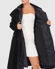 Walk Me Home Convertible Coat | Women | Black