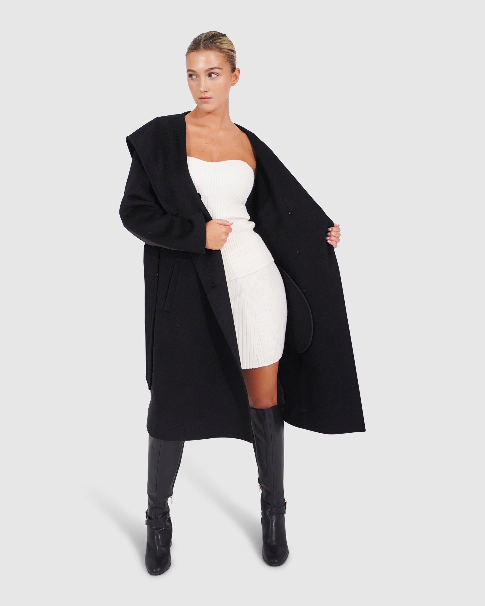 Walk Me Home Convertible Coat | Women | Black