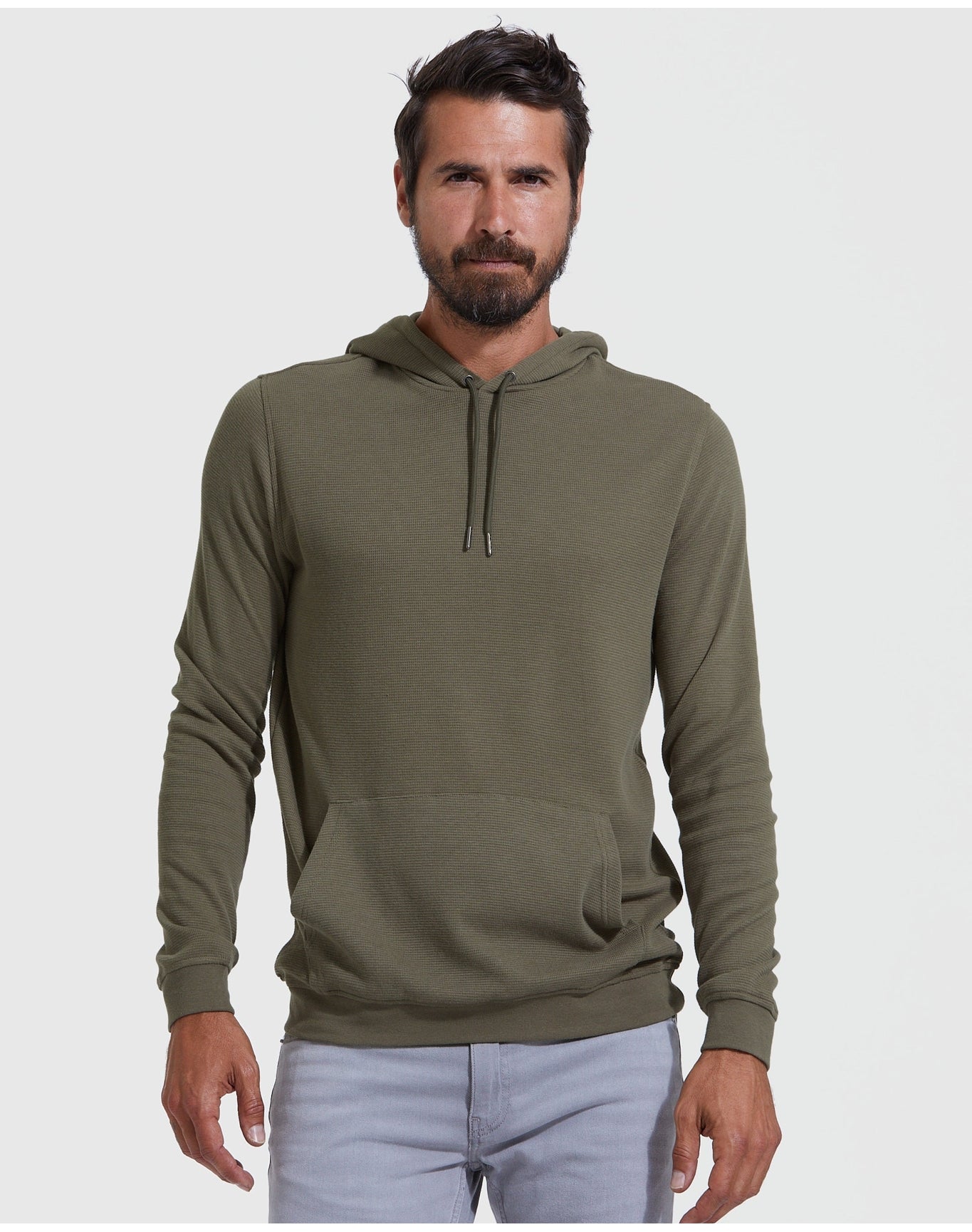 Waffle Hoodie | Military Green