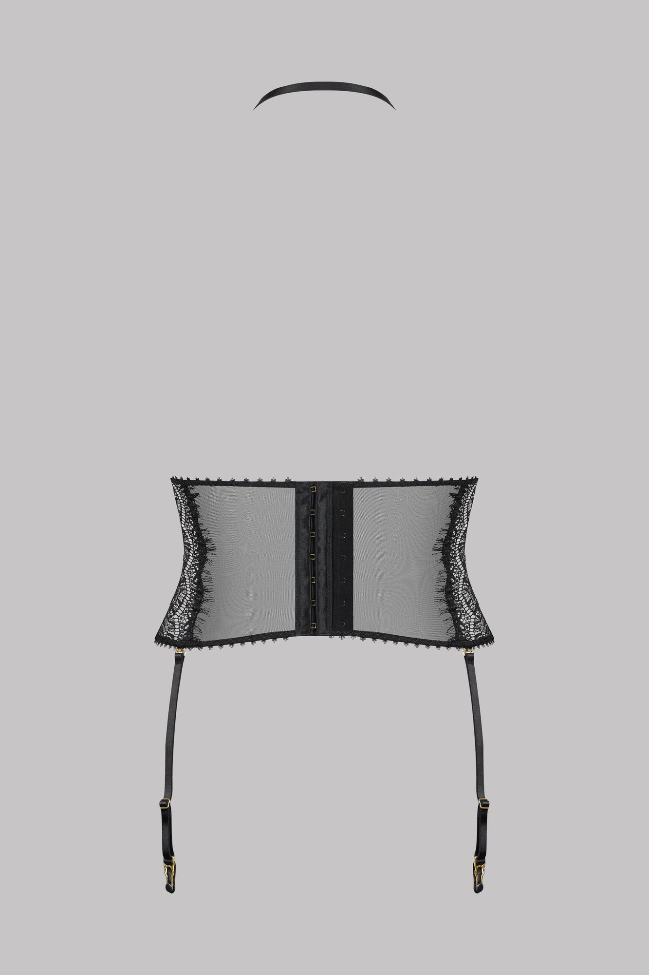 Waist cinched with suspenders - Accroche Coeur | Black