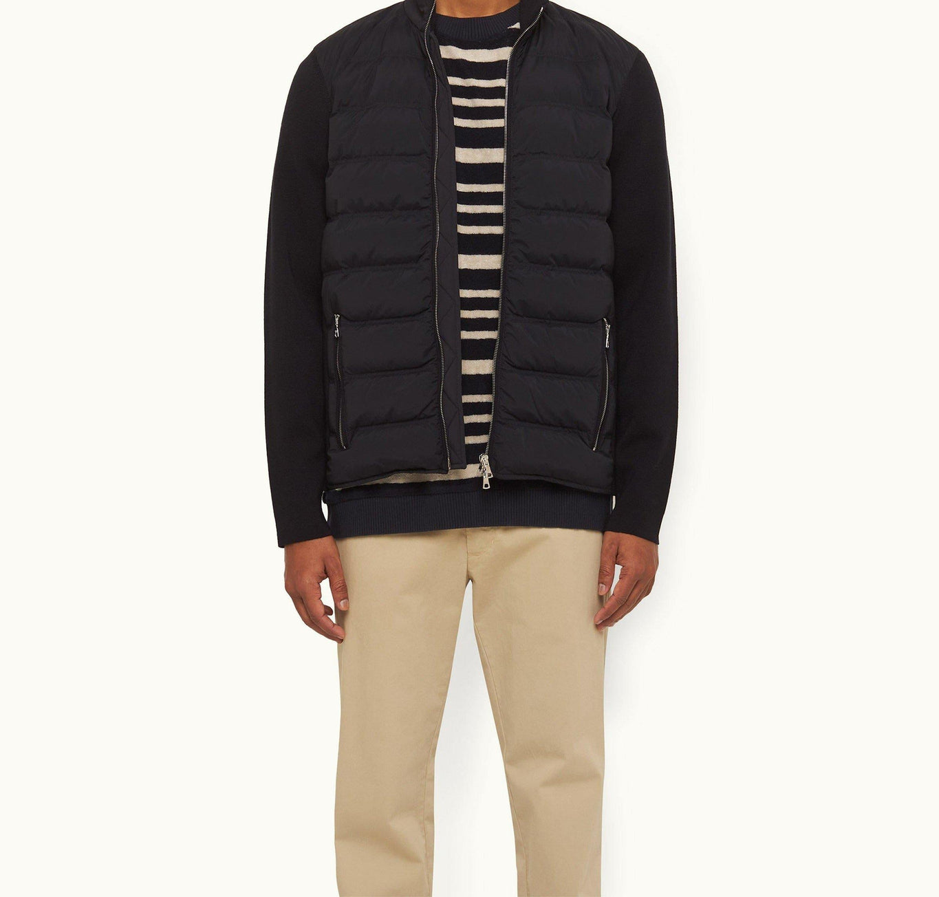 Wallace Merino Down Quilted Jacket | Navy