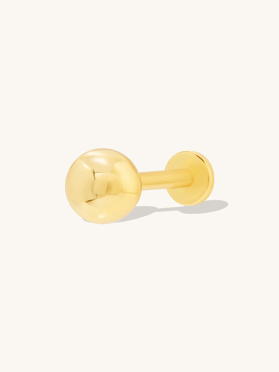 Classic 4mm Flat Back Earring | 14K Gold Plated Brass