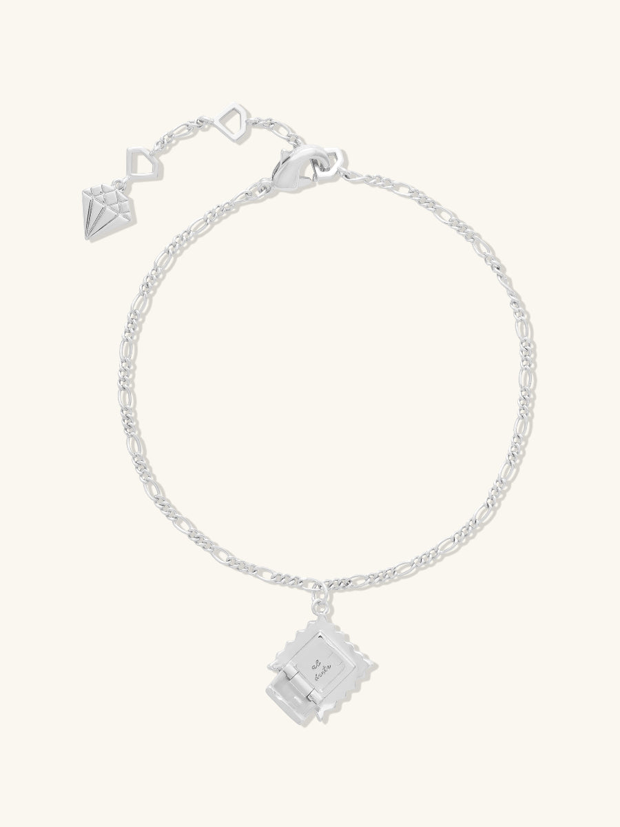 Ravioli Bracelet | Silver Rhodium Plated Brass
