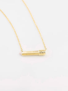 Color Pencil Necklace | 14K Gold Plated Brass