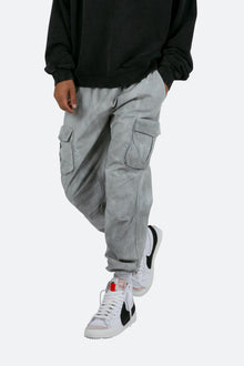 Washed Camo Cargo Pants | Grey x White