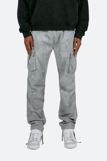 Washed Camo Cargo Pants | Grey x White