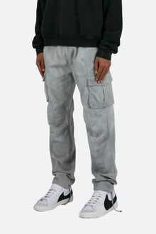 Washed Camo Cargo Pants | Grey x White