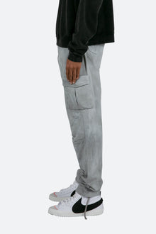 Washed Camo Cargo Pants | Grey x White
