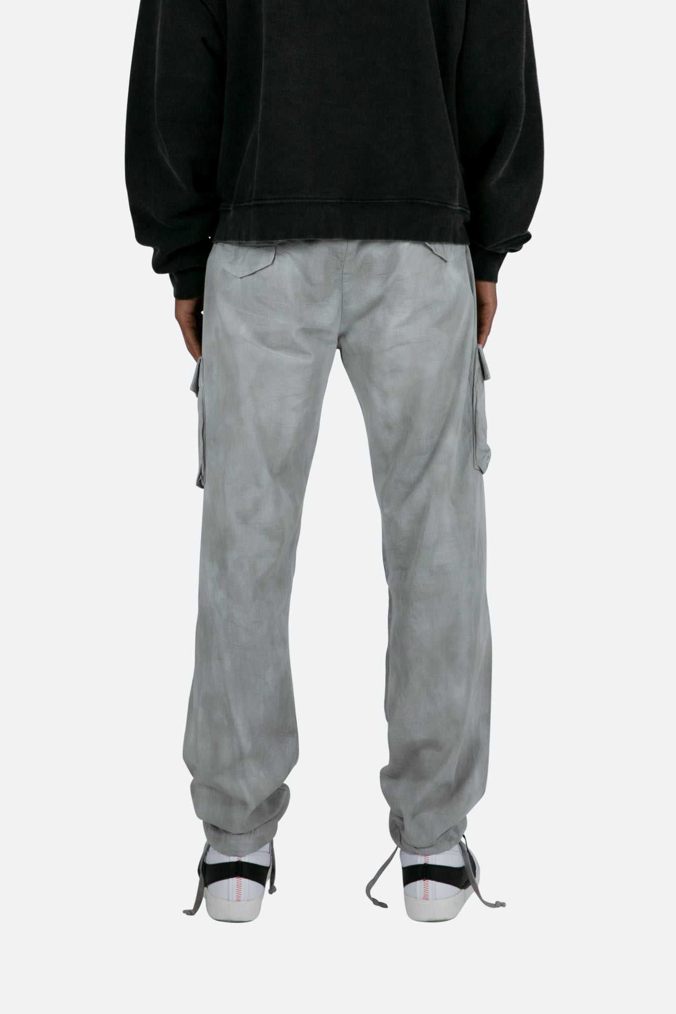 Washed Camo Cargo Pants | Grey x White