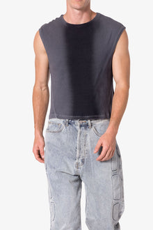 Washed Cropped Tank | Vintage Black