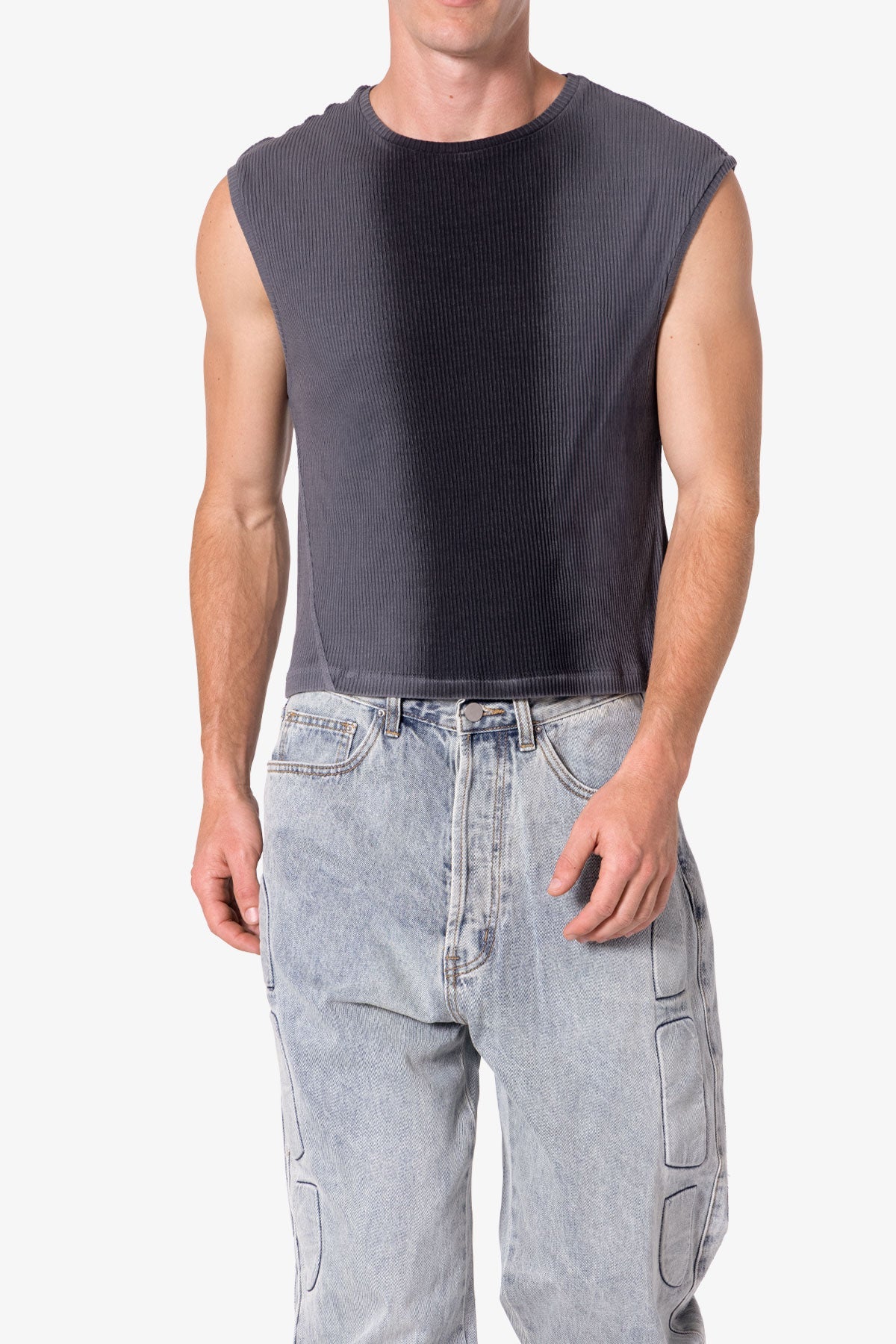 Washed Cropped Tank | Vintage Black
