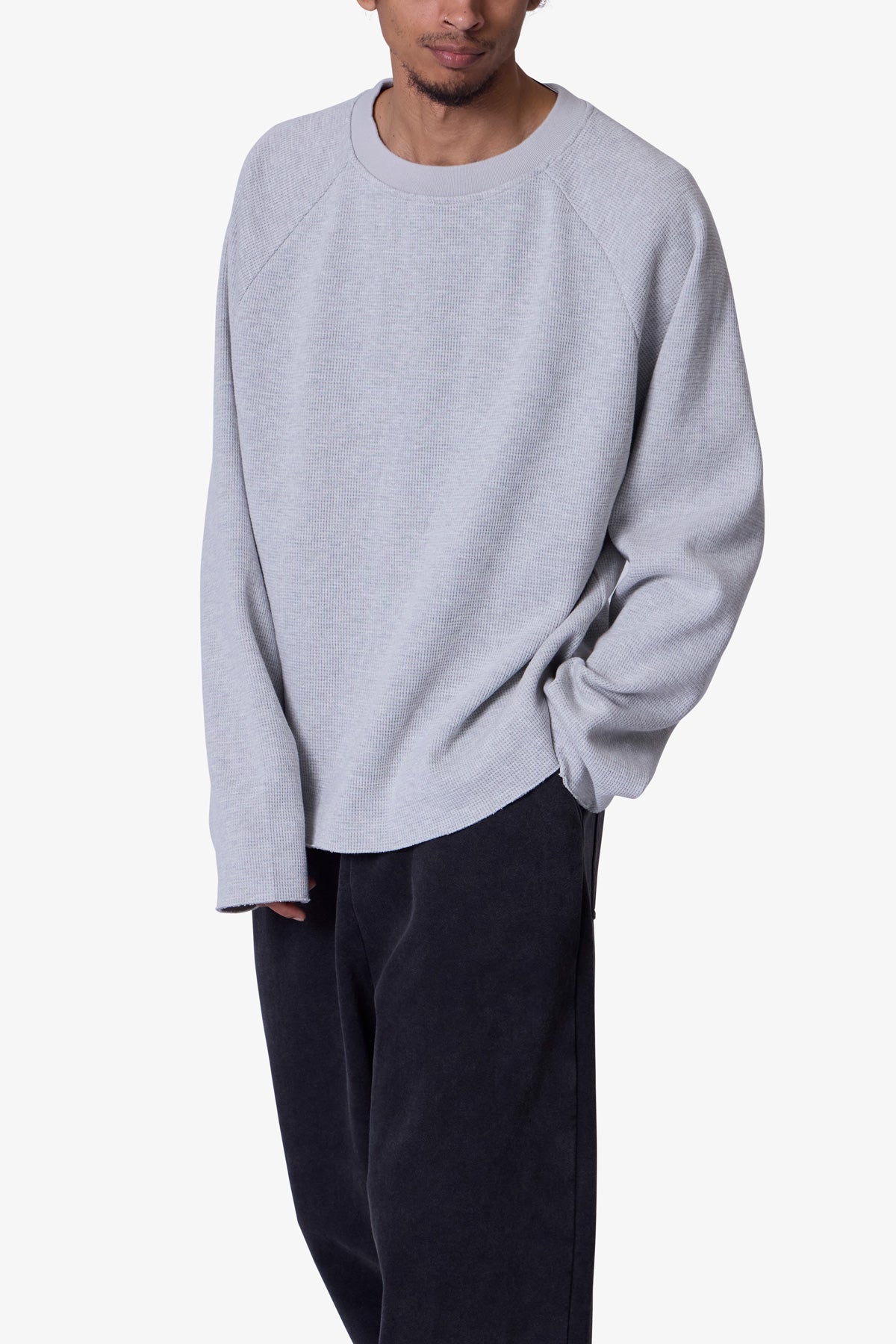 Washed Thermal L x S Tee | Heather Grey