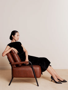 Mother-of-Pearl Fulu Decorative Buckle Flats | Black