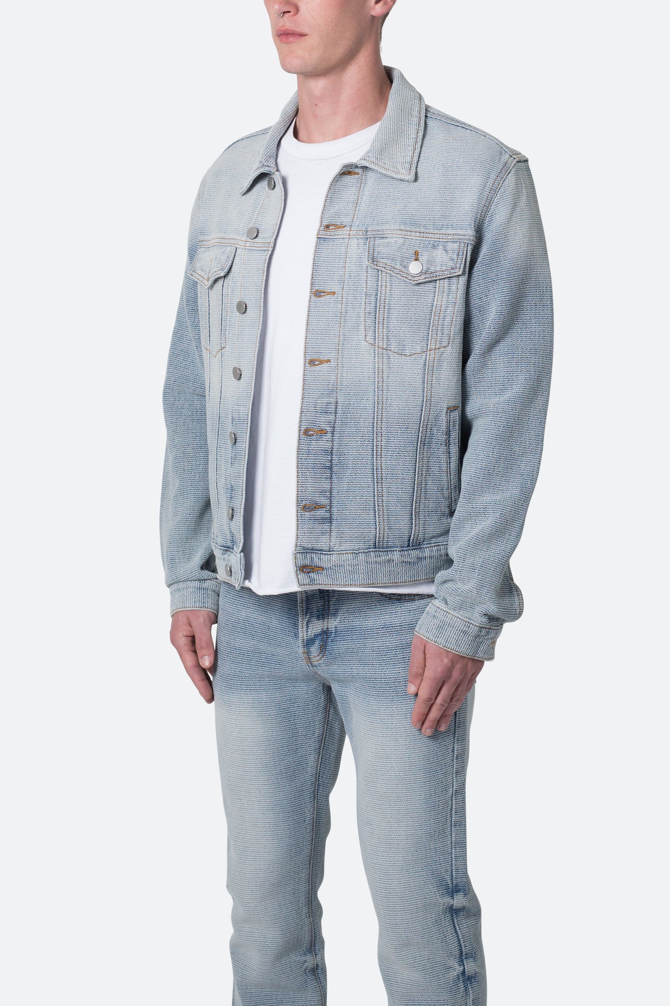 Western Crosshatch Trucker Jacket | Blue