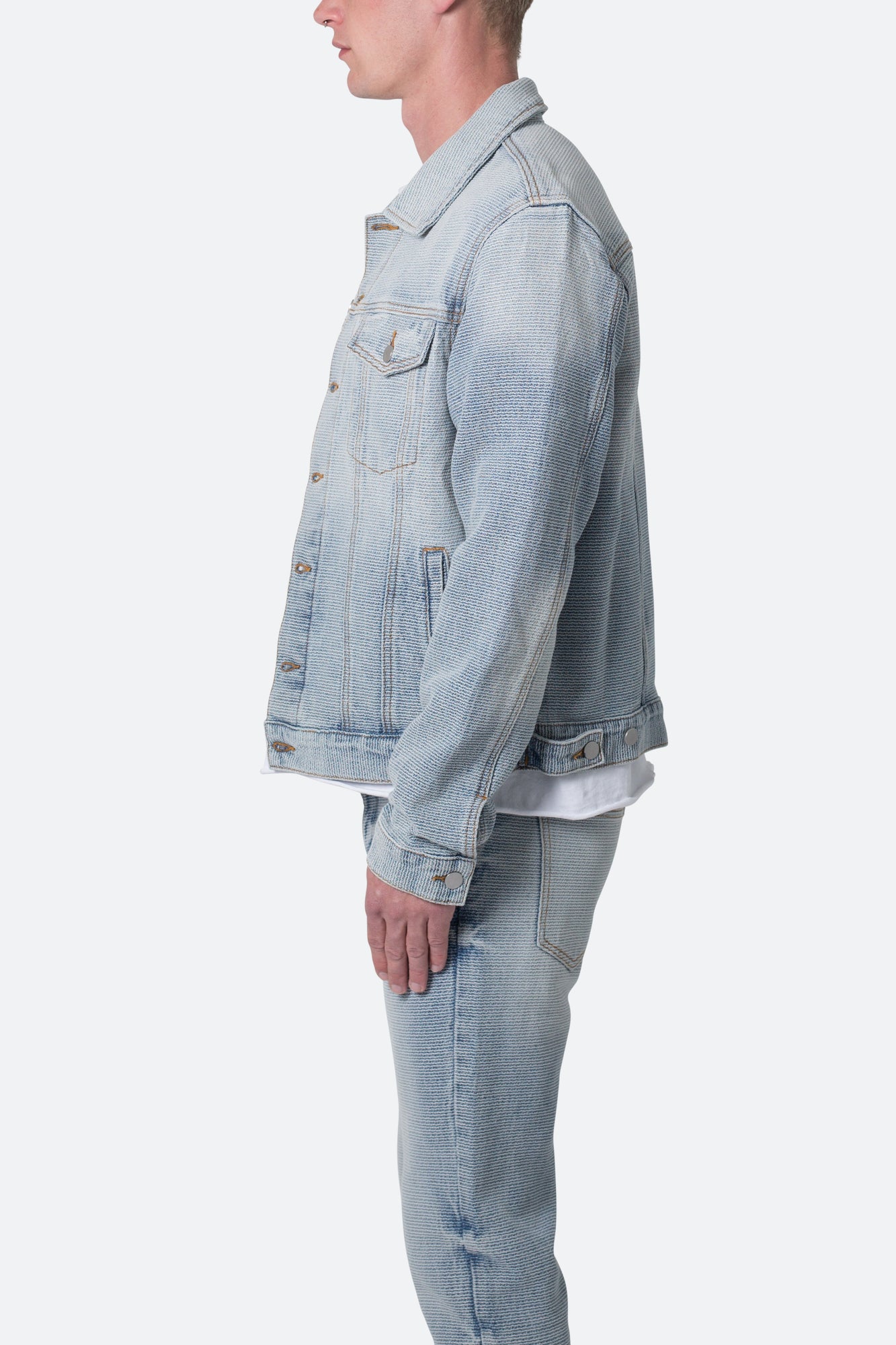 Western Crosshatch Trucker Jacket | Blue