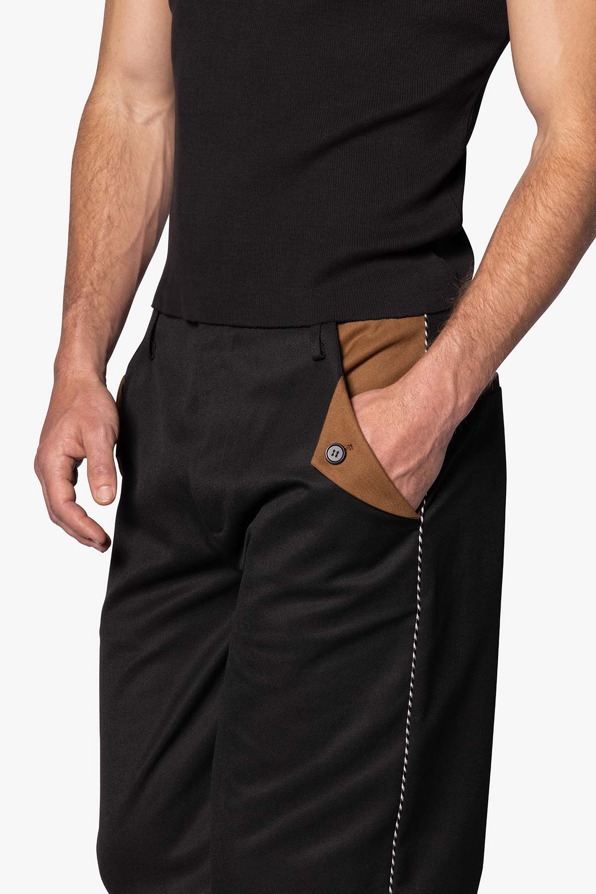 Western Piping Pants | Black