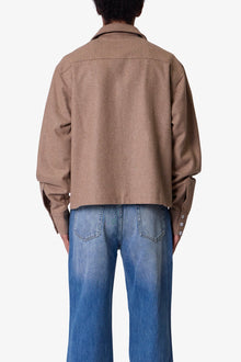 Western Wool Snap Front Shirt | Brown