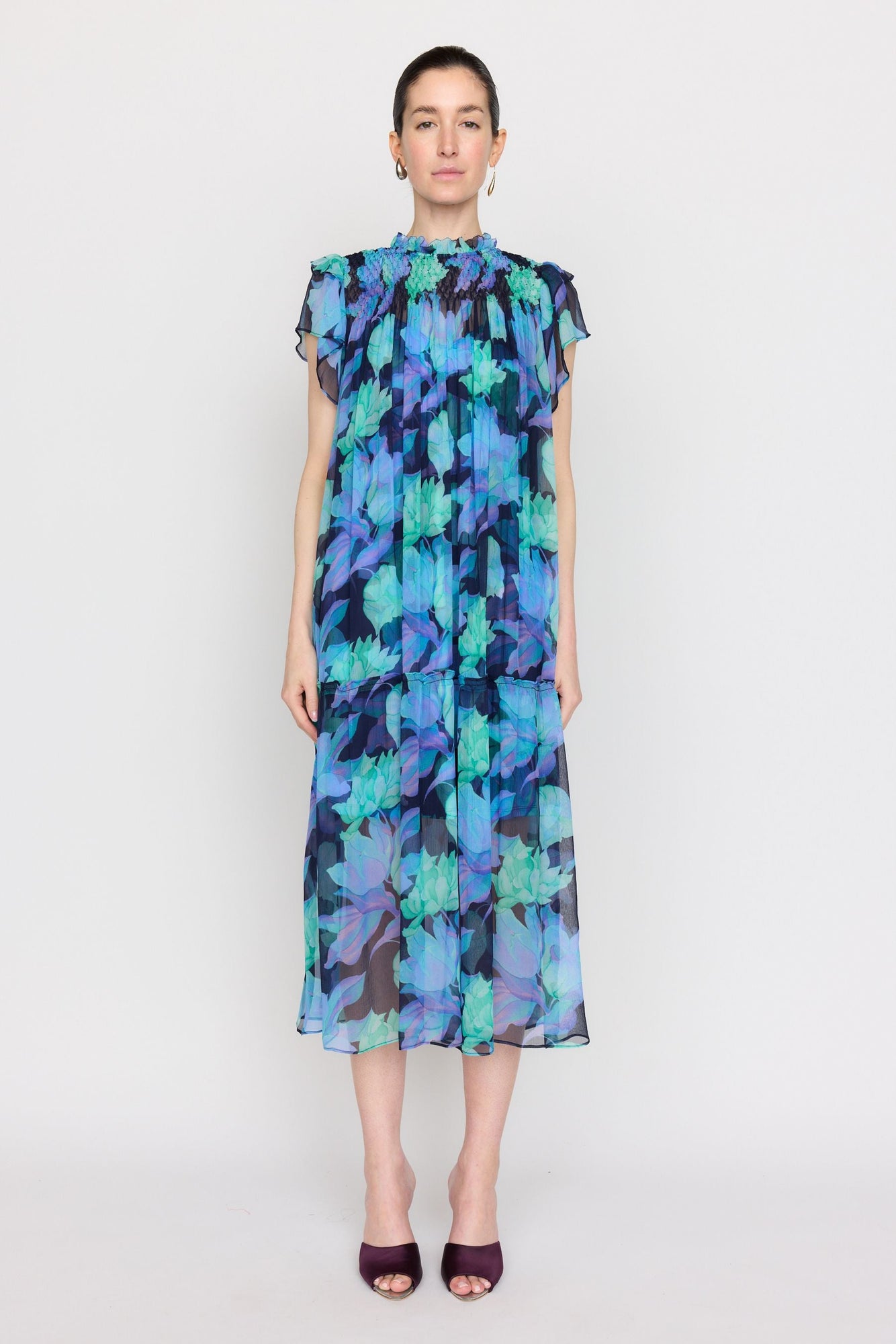 Vera Dress | Midnight Waterlily