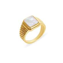 The Mother Of Pearl Valine Ring | Gold Vermeil