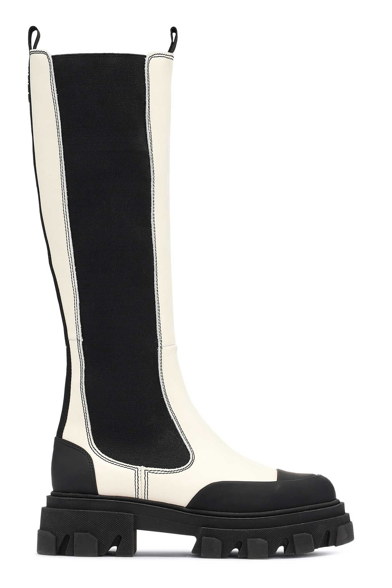 White High Chelsea Boot | Oyster Gray