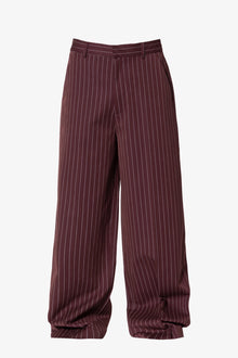 Wide Leg Trouser Pants | Red
