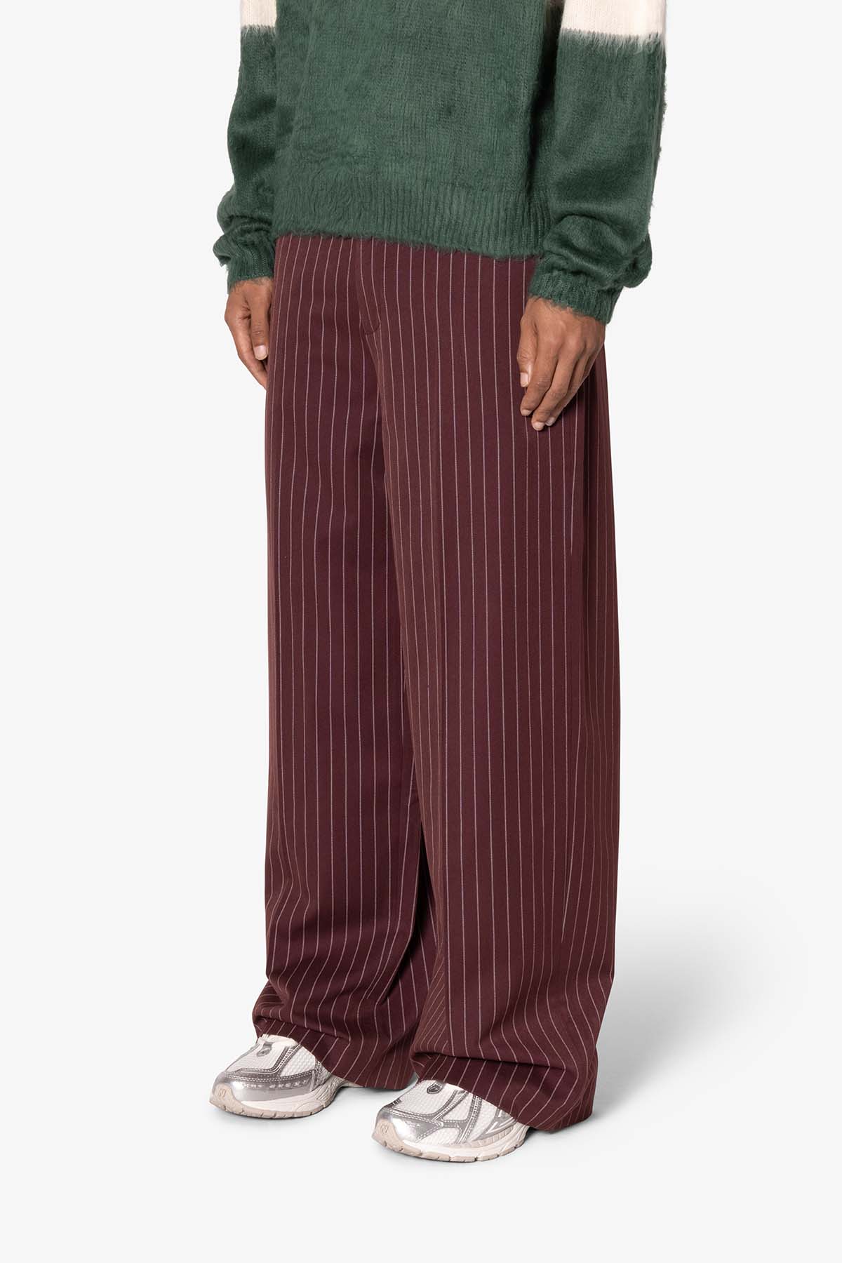 Wide Leg Trouser Pants | Red