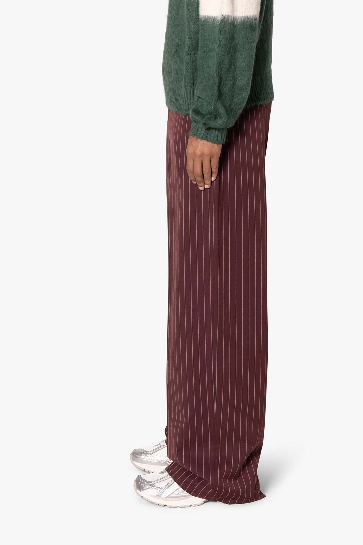 Wide Leg Trouser Pants | Red