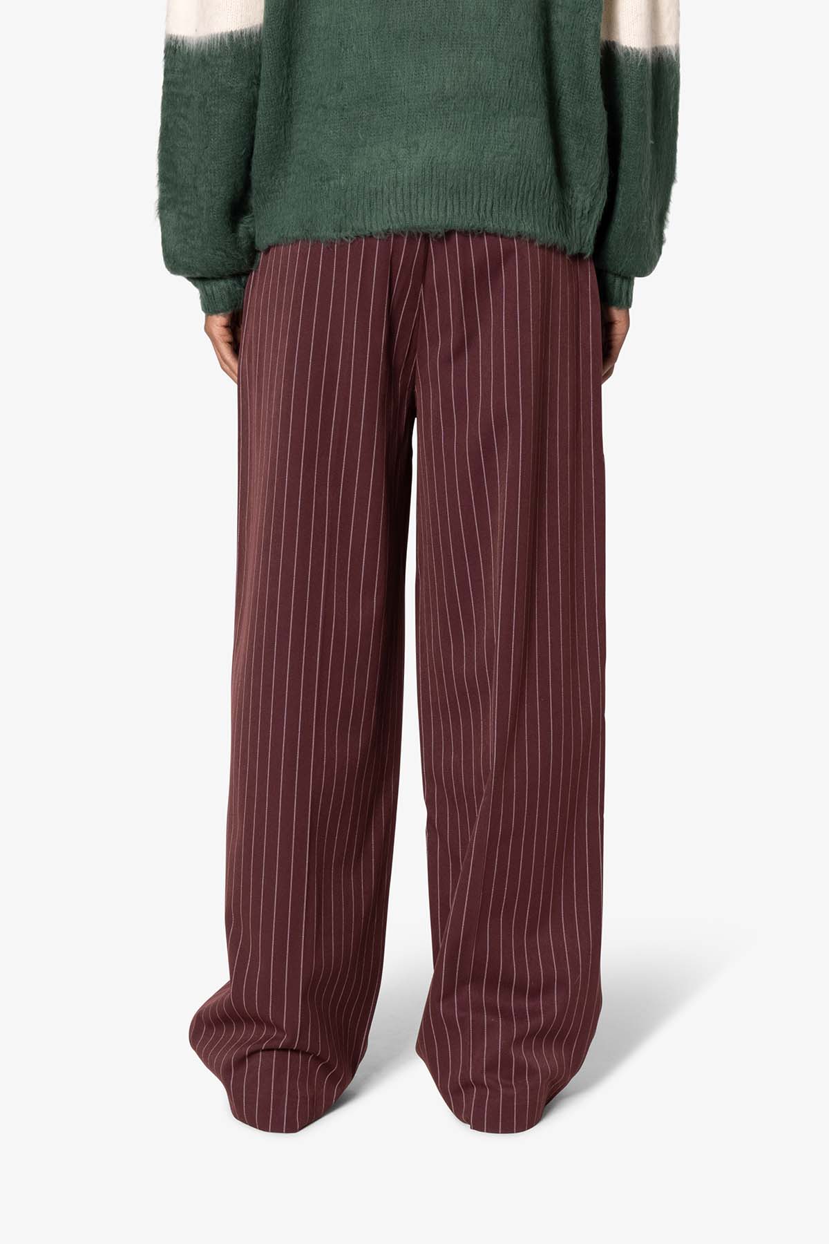 Wide Leg Trouser Pants | Red