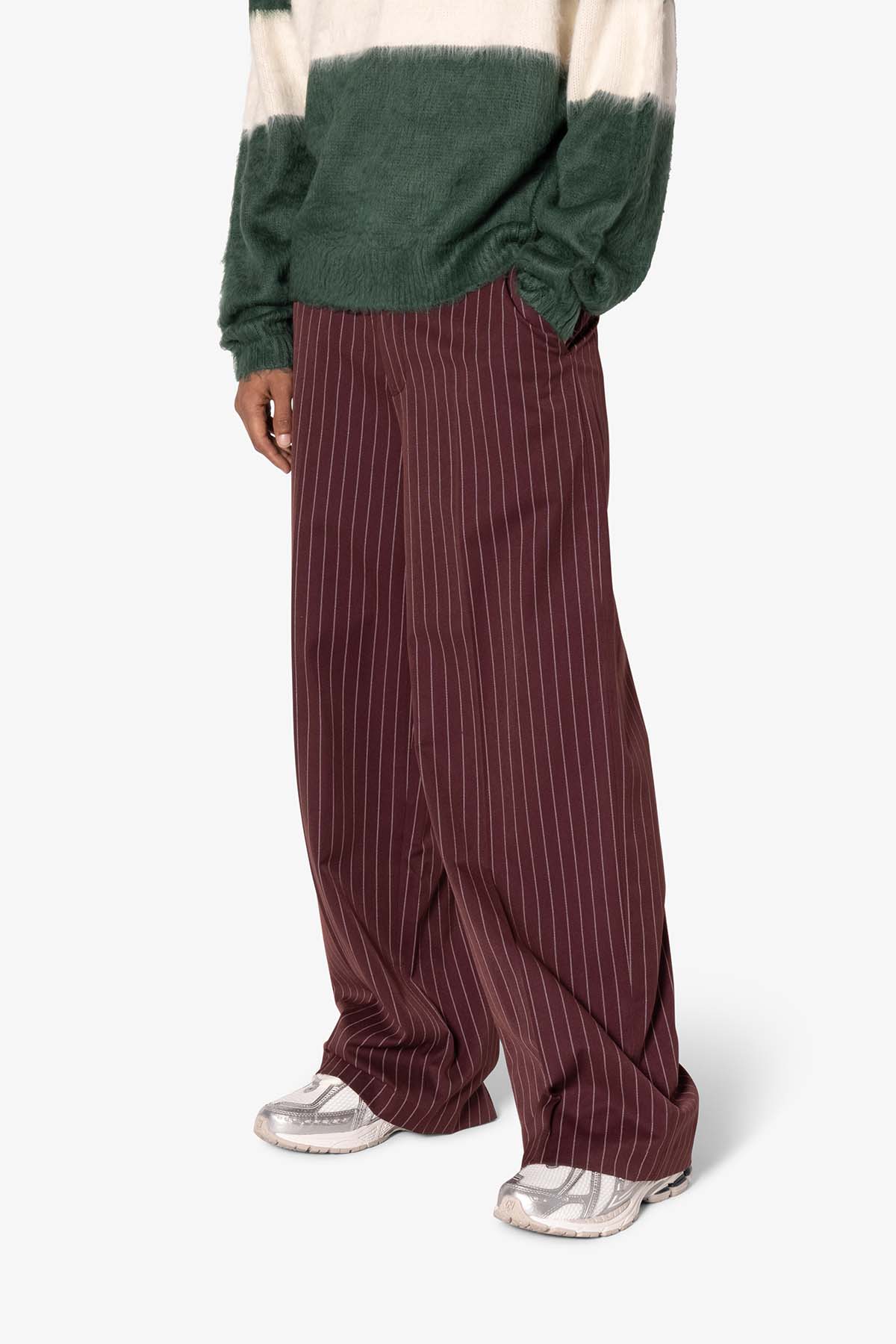 Wide Leg Trouser Pants | Red