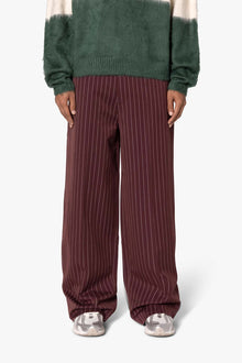 Wide Leg Trouser Pants | Red