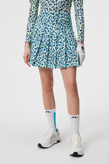 Women | Adina Print Skirt | Leopard Aruba Blue