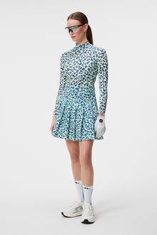 Women | Adina Print Skirt | Leopard Aruba Blue