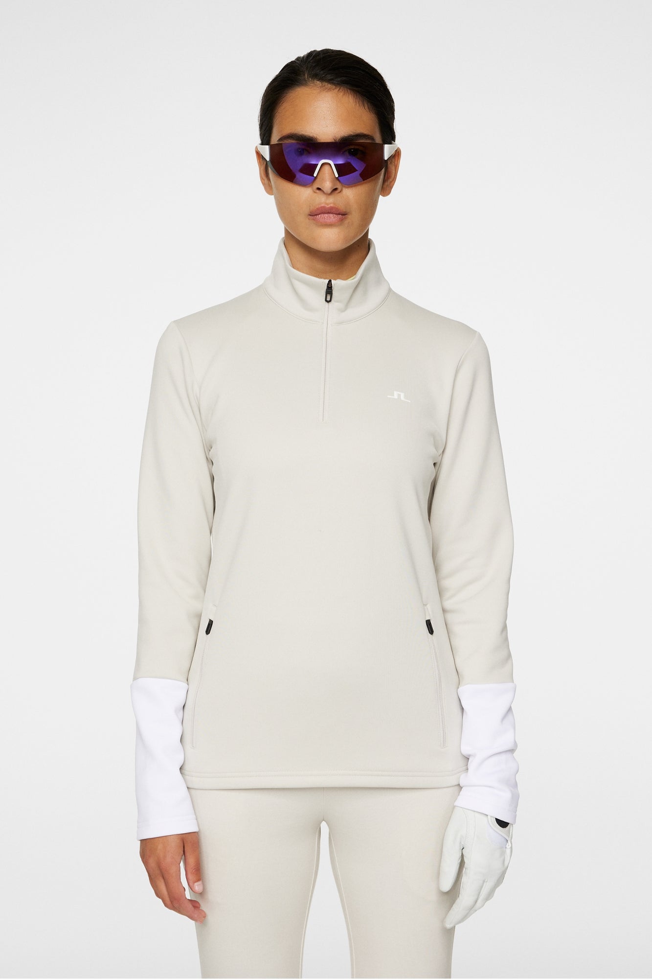 Women | Aerial Quarter Zip Mid Layer | Moonbeam