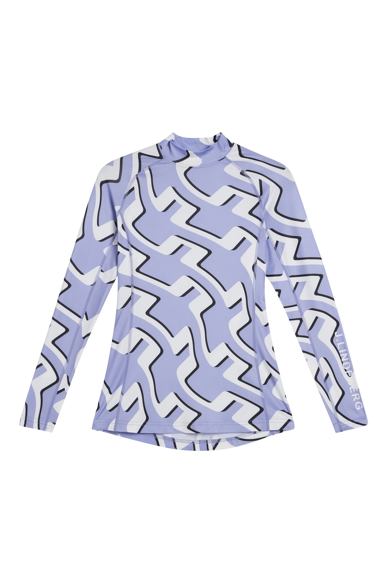 Women | Asa Print Soft Compression Top | Bridge Wave Sweet Lavender