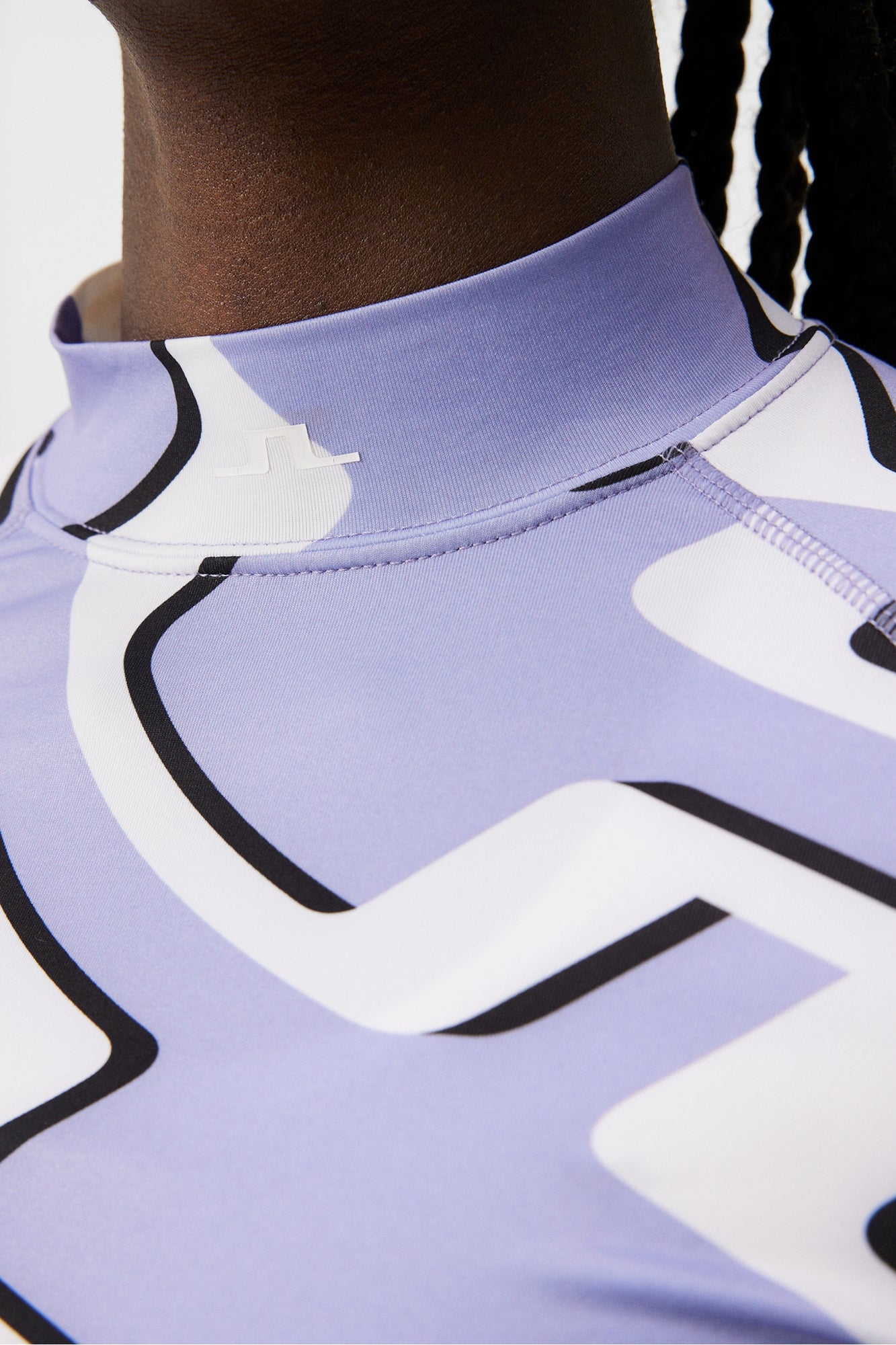 Women | Asa Print Soft Compression Top | Bridge Wave Sweet Lavender