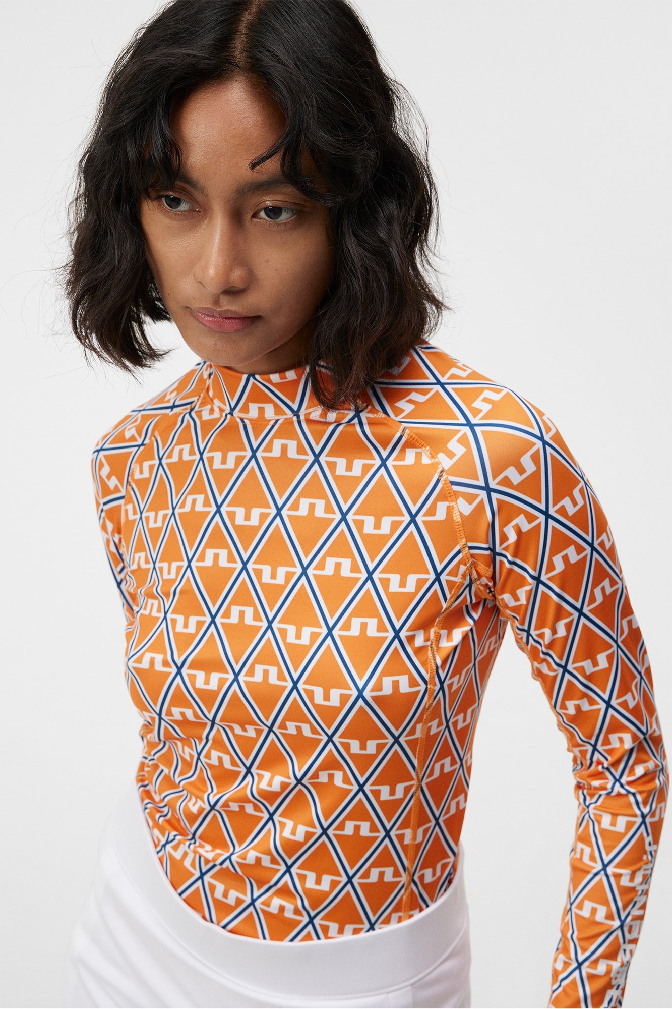 Women | Asa Print Soft Compression Top | Exuberance Diamond