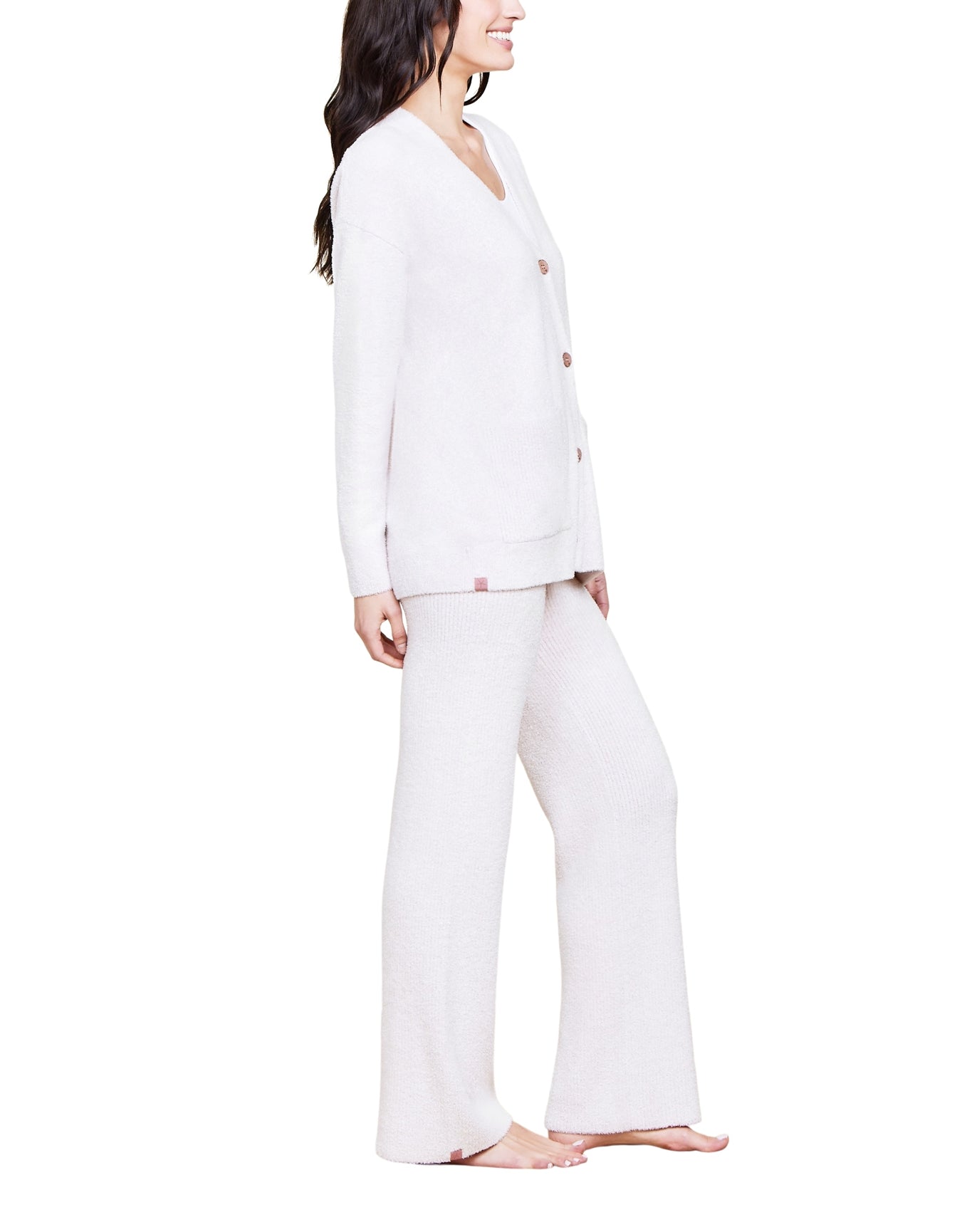 Women | Cozychic Lite Contrast Ribbed Pant | Primrose-Pearl