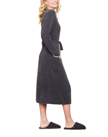 Women | Cozychic Lite Contrast Ribbed Robe | Carbon-Pearl